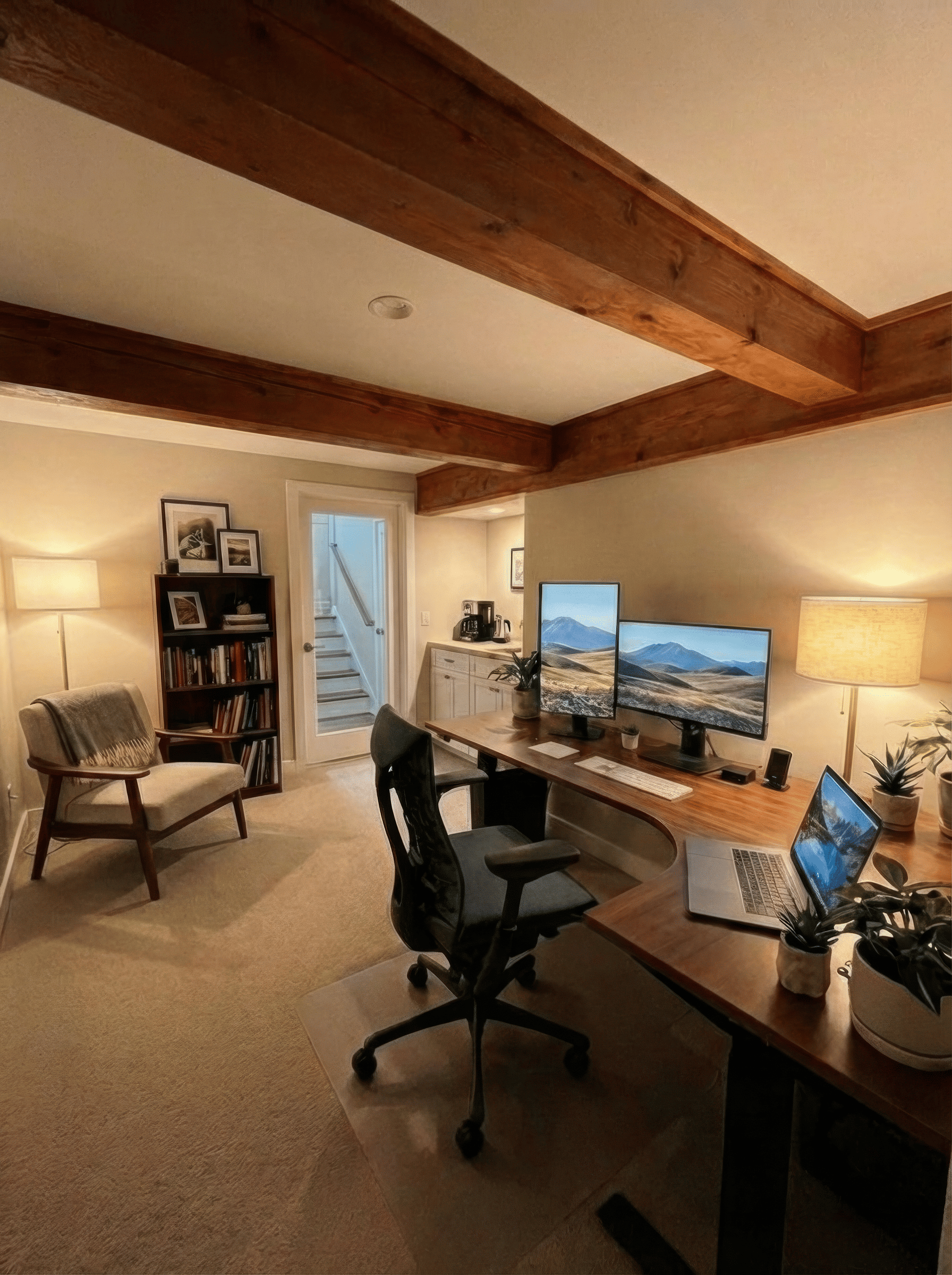 Basement home office
